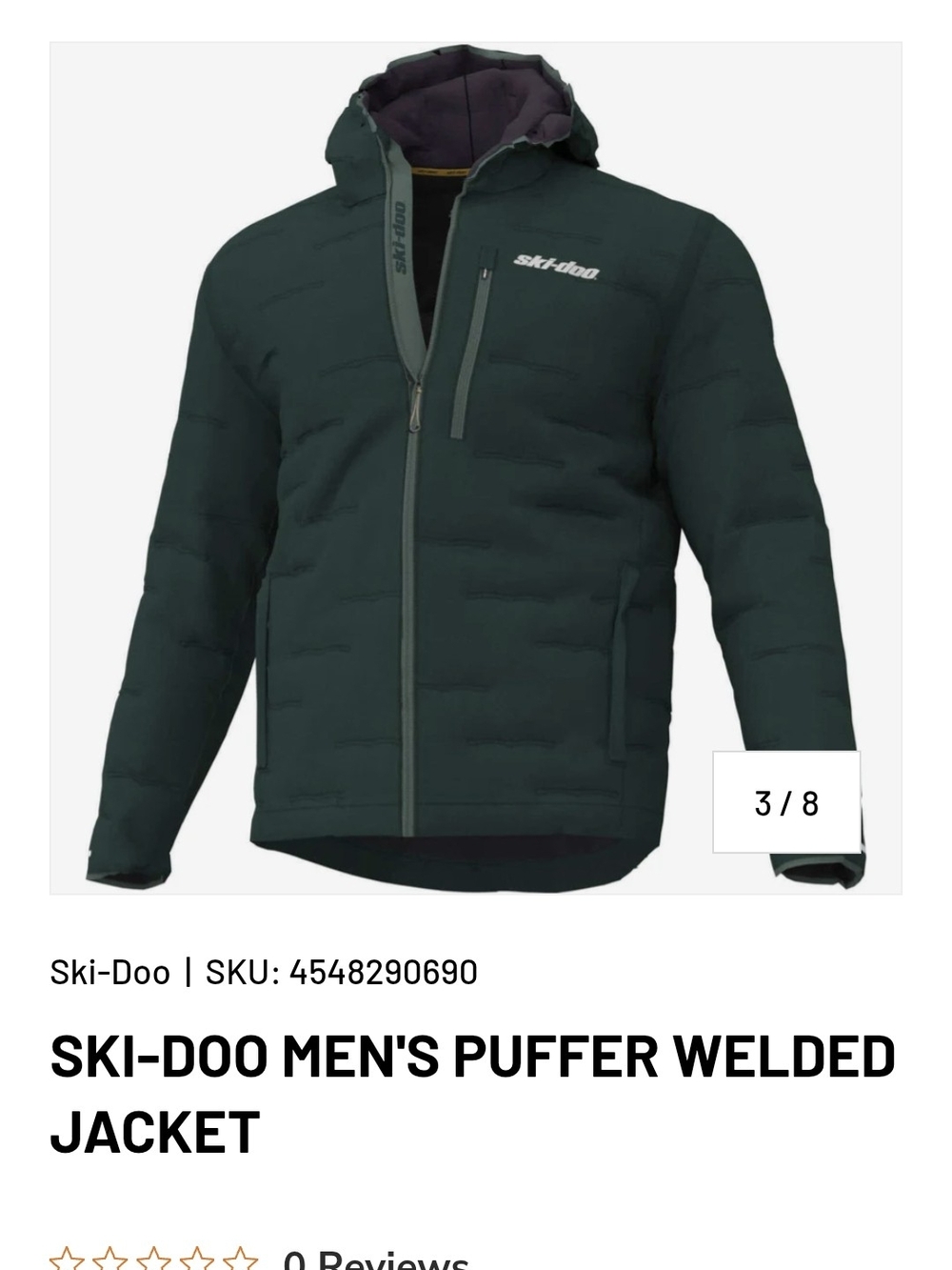 Ski-Doo Men's Puffer Welded Jacket - Dark Green